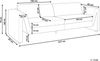 3-Sitzer Sofa Samtstoff hellbeige MAUNU Bild 3