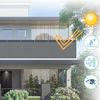 AXT SHADE Balkon Sichtschutz Wetterfest 90x400 cm Balkonverkleidung Balkonabdeckung Balkonbespannung Blickdichte Windschutz und UV-Schutz mit Kabelbinder für Balkongeländer-Anthrazit Bild 2