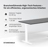 elektrisch höhenverstellbarer Schreibtisch ECO 120 x 60 cm - Gestell Weiss, Platte Anthrazit Bild 3