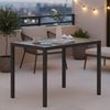 Mucola Gartentisch Aluminium Beistell Balkontisch rechteckig wetterfest Anthrazit Tisch Outdoor hitze- und wetterbeständig Terrassentisch Bild 4
