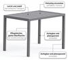 Mucola Gartentisch Aluminium Beistell Balkontisch rechteckig wetterfest Anthrazit Tisch Outdoor hitze- und wetterbeständig Terrassentisch Bild 5