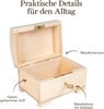 Creative Deco Holzkiste Schatztruhe mit Deckel, Schloss und Schlüssel, Abschließbare Holzbox für Gegenständen, Aufbewahrung und Dekoration Bild 4