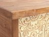 Holztruhe Massivholz Truhenbank Betttruhe Sitztruhe massivum Delhi Mango Holz braun 88x44x48 cm Sitzbank mit Stauraum Landhausstil Flur Bild 3
