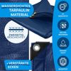 Floordirekt Abdeckplane | Gewebeplane Schutzplane Bootsplane Zeltunterlage für Camping & Outdoor Garten wasserdichte Planemit Ösen Viele Größen & Farben 8x14 m, 112m² 240 g/m², Blau Bild 2