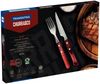 Tramontina 29899-221 Spanish Style Steakbesteck, Set 12-teilig, AISI 420, Edelstahl, Echtholzgriff rot Bild 3