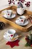 Excelsa Gnomo Christmas Set aus 6 EspressoTasse mit Untertassenn, Porzellan Bild 4