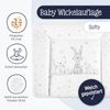 Julius Zöllner® Wickelauflage Softy 75x75 cm - weiche Wickelunterlage - Baby Wickeltischauflage - Folie, wasserdicht & abwischbar - Made in Germany - OEKO-TEX Standard 100 - Sternenfreunde Bild 2