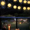LQWELL LED Solarleuchte Solar Lichterkette Lampions Aussen, Solar Laternen, 8M 30LED 2 Modi, Wasserdicht Solar Hängelampe, Gartendeko Warmweiß, für Balkon, Hochzeit, Hof, Party, Weihnachten Deko Bild 3