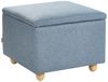 Pouf mit Stauraum FERNDALE Stoff Blau Bild 1