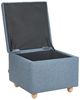 Pouf mit Stauraum FERNDALE Stoff Blau Bild 4