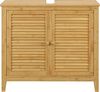 Bambus Waschbeckenunterschrank Värmdö 60x67x30cm [en. casa] Bild 5