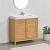 Bambus Waschbeckenunterschrank Värmdö 60x67x30cm [en. casa] Bild 2