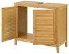 Bambus Waschbeckenunterschrank Värmdö 60x67x30cm [en. casa] Bild 4