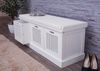 Sitzbank HWC-J49, Polsterbank Garderobenbank, Kissen Aufbewahrungsboxen Staufach 47x110x40cm ~ weiß, Polster creme-weiß Bild 3
