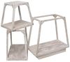 Dekoleidenschaft Steckregal aus Holz, Shabby Chic, Pyramide mit 3 Ebenen, Standregal weiß, Regal, Stufenregal stehend für Wohnzimmer Bild 4