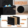 Sweetcrispy Kommode,Sideboard Wohnzimmer für Schlafzimmer mit 8 Stoffschubladen,Einstellbare Füße Schubladenschrank,Komodenschrank für Schlafzimmer,Klassisch Schwarz Bild 5