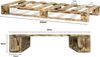 sunnypillow 90x200 cm Palettenbett aus Holz Holzbett Massivholzbett Bett aus Paletten Palettenmöbel Geflammt Vintage europalette 80 90 100 120 140 160 180 200 220 240x200 cm Bild 3