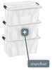 Aufbewahrungsbox Anzio 21 l mit Deckel Clipverschlüssen | BPA-frei lebensmittelecht | Stapelbar & transparent | Robuste Kunststoffbox für Küche Haushalt Camping Büro Bild 4
