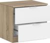 Habitdesign, modernes Kopfteil mit Nachttisch – Einzelmöbel-Set in Kanadischer Eiche & Artik weiß, viel Stauraum, Maße: 100 x 50 x 38 cm (B x H x T), Modell Luca Bild 3