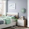 Habitdesign, modernes Kopfteil mit Nachttisch – Einzelmöbel-Set in Kanadischer Eiche & Artik weiß, viel Stauraum, Maße: 100 x 50 x 38 cm (B x H x T), Modell Luca Bild 5