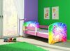 Kinderbett Jugendbett mit einer Schublade und Matratze Rausfallschutz Rosa 70x140 80x160 80x180 ACMA II (18 Pony Regenbogen, 70x140 cm) Bild 2