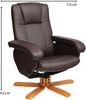 SVITA Charles Relaxsessel TV Sessel Wohnzimmersessel Drehsessel Hocker Beinablage Fernsehsessel Drehstuhl Lesesessel Braun Bild 2