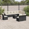 vidaXL 11-tlg. Garten-Sofagarnitur mit Kissen Schwarz Poly Rattan 3251453 Bild 2