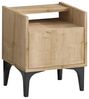 Hanah Home Sapphire Oak Nightstand, 40 x 50 x 35 cm | 100% Melamine Coated Particle Board, 18 mm Thick | Stylish & Functional Storage for Modern Bedrooms Bild 4