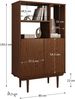 IDIMEX Highboard SIMONA, Wohnzimmerschrank offene Fächer & Türen Massivholz kastanien farben Bild 2