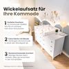regalik Wickelaufsatz mit Platte für Hemnes von IKEA, Wickeltischaufsatz für 50x160 cm Kommoden, Abnehmbar Wickelkommode aufsatz, Gerade Frontplatten, Weiß Superholz, 1 mm ABS-Material Bild 3