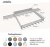 regalik Wickelaufsatz mit Platte für Hemnes von IKEA, Wickeltischaufsatz für 50x160 cm Kommoden, Abnehmbar Wickelkommode aufsatz, Gerade Frontplatten, Weiß Superholz, 1 mm ABS-Material Bild 2