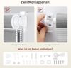 WOLTU Doppelrollo Klemmfix ohne Bohren Holzlook Grau B70 x H150 cm, Duo Rollo lichtdurchlässig Fensterrollo für innen verdunkelnd, Zebrarollo mit Kettenzug - Seitenzugrollo für Fenster und Tür Bild 4