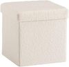 Zedelmaier Sitzhocker Sitzwürfel mit Stauraum Fußbank Truhen Aufbewahrungsbox faltbar belastbar bis 300 kg, Deckel abnehmbar, 38 x 38 x 38 cm (Beige-38) Bild 5
