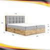 Boxspringbett Doppelbett LOFT 2 - Das perfekte Bett für Ihr Schlafzimmer. 160x200 cm Bett mit Bonellmatratze, mit Bettkasten für Bettwäsche und Topper. Bett mit Kopfteil. (LOFT 2 GRÜN, 160x200) Bild 2