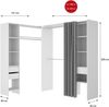 Dmora - Großer Kleiderschrank Bazena, Schlafzimmermöbel, Schrank, Garderobe, 214x141 h205 cm, Weiß Bild 3