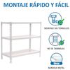 Simon Rack Schwerlastregal, 1000 x 1100 x 400 mm, Bis 200 kg Belastbar, 3 Verstellbare Ablagen, Kellerregal, Lagerregal, Weiss - Simonclick Bild 5