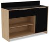 Demeyere Simply D315 Küchenbuffet 1 Tür 1 Schubkasten 2 Nischen Mike, Sonoma Eiche/Schwarz, 123 x 40 x 85 cm, 85 x 123 x 40 cm Bild 3