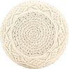 vidaXL Makramee Sitzpuff Handgefertigt Rustikal Sitzpouf Sitzhocker Hocker Pouf Puff Ottomane Fußhocker Fußschemel Rund 45x30 cm Baumwolle Bild 4
