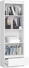 Home Collective Bücherregal Schrank Büroregal weiß 60cm breit 180cm hoch, mit Schublade unten Bild 2