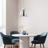 LED Pendelleuchte, Aluminium Chrom, silber, H 132 cm Bild 4