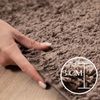 Carpettex 'Unicolor' Hochflor-Teppich, Höhe: 30 mm, Shaggy Langflor, Taupe, 80 cm (Rund) Bild 5