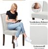 DUMOS Esszimmerstühle 2er Set, Elegant und Schön Modern Stühle Esszimmer, Leinenstoff Gepolstert küchenstühle, Kratzfester Boden Esszimmerstuhl Geeignet für Küche, Wohnzimmer, Schlafzimmer (Grau) Bild 3