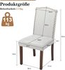 DUMOS Esszimmerstühle 2er Set, Elegant und Schön Modern Stühle Esszimmer, Leinenstoff Gepolstert küchenstühle, Kratzfester Boden Esszimmerstuhl Geeignet für Küche, Wohnzimmer, Schlafzimmer (Grau) Bild 2