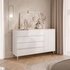 Lookway Kommode AURORA SILVER 1D4S mit Schubladen und Metallbeinen, Breite: 140 cm Bild 2