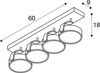 SLV No. 1002024 KALU CW Indoor Wand- und Deckenaufbauleuchte quad QPAR111 weiß 4x75W Bild 3