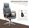 Vinsetto Bürostuhl mit Hoher Rückenlehne, Abnehmbarer Kopfstütze (Höhenverstellbarer Drehstuhl, 1 St), mit Wippfunktion aus Kunstleder für Home-Office Schwarz Bild 4
