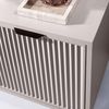Lomadox Couchtisch LAURO-161, Wohnzimmertisch Tisch Kaschmir beige Rillenoptik 90 cm mit Stauraum Bild 4