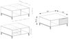 Lomadox Couchtisch LAURO-161, Wohnzimmertisch Tisch Kaschmir beige Rillenoptik 90 cm mit Stauraum Bild 3