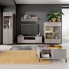 Lomadox Couchtisch LAURO-161, Wohnzimmertisch Tisch Kaschmir beige Rillenoptik 90 cm mit Stauraum Bild 2