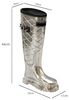 Schirmständer Aluminium Silber 44cm Stiefel Form - Design Regenschirmständer - Ausgefallener Alu Schirmhalter - Moderne Flur Schirmaufbewahrung Handmade Bild 4